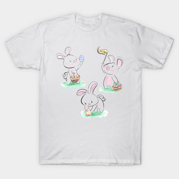 Bunny Easter Day T-Shirt by Mako Design 